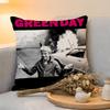 Cushion Cover  Linen  SkinFriendly Soft Decorative Case for Sofa Home Decor GGreen DDay Band Album Pillow cover