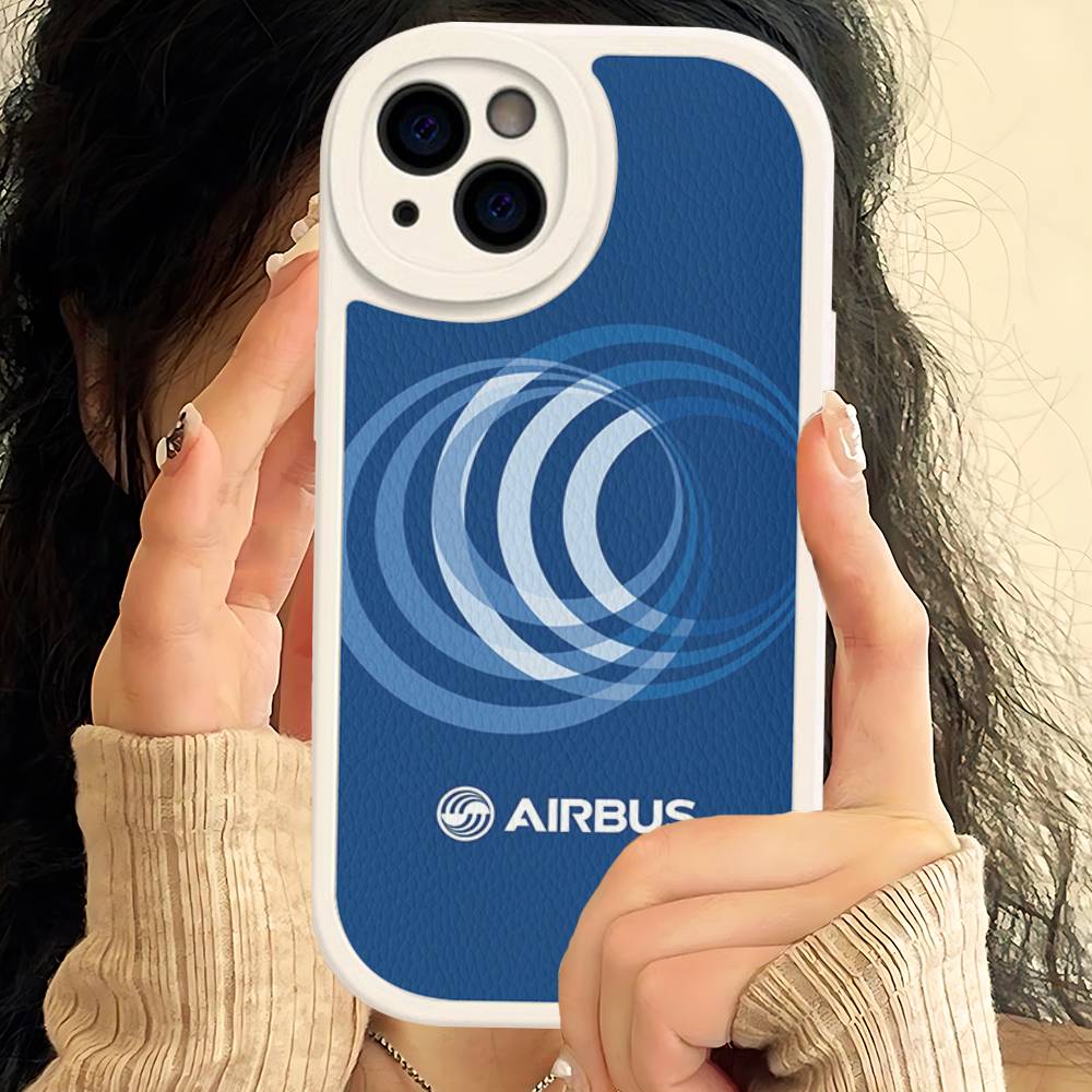 A-Airbus Logo Phone Case For IPhone 16 15 14 13 12 11 Pro Max Plus Shockproof Leather Cover