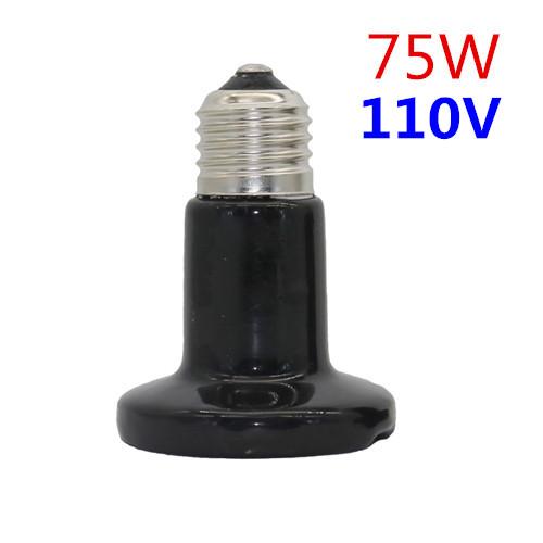 

10 Pcs E27 Pet Heating Light 25W 50W 75W 100W Mini Infrared Ceramic Emitter Heat Bulb Black For Reptile Pet Brooder Lamp