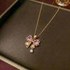 Women's Butterfly Zirconia Clavicle Necklace: Elegant, Fashionable, Titanium Steel Jewelry