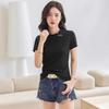 Chinese & Korean Style Slim Fit Short Sleeve Women's Cotton T-shirt - Comfortable & Versatile