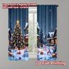 2 Stück 2D Flachdruck Weihnachtsvorhänge Süßigkeitenladen Waschmaschinenfest Polyester Ohne Strom Familienfeier