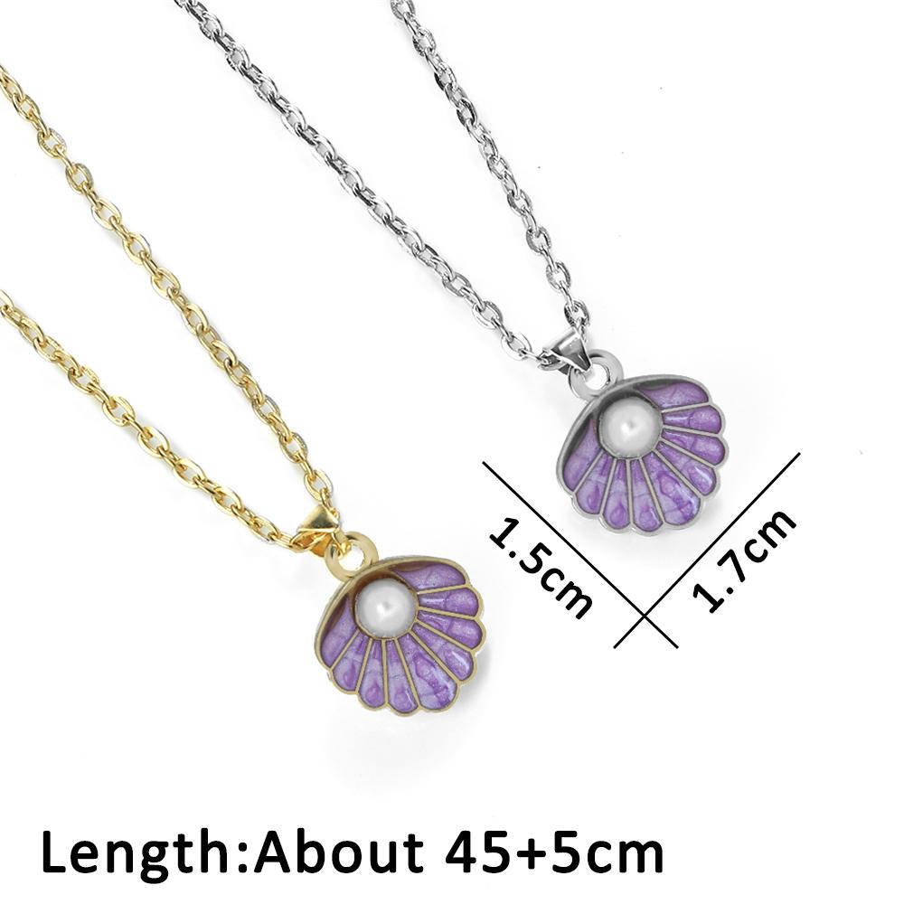 Boho Shell with Pearl Pendant Necklace Adjustable Alloy O-Chain Lobster Clasp Summer Seaside Beach Fashion Jewelry Gift For Girl