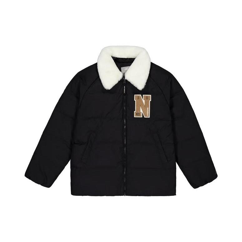 (WMNS) New Balance Warm Heavy Puffer Coat Asia Sizing Black White Women s NPD4E122-BK M