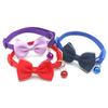 Yousheng Pet Bow Collar Solid Color Holiday Dress Up Adorable Pet Cats Bow-knot Collar with Bell for Christmas