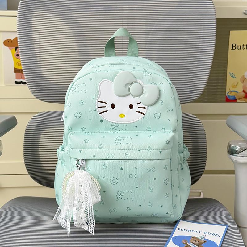 Schoolbag Milk Fufu Clear Light Blue Cute Cat Schoolbag Cute Little Fairy Summer Shopping Eye-catching Small Backpack