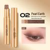 YZS Radiant Three-Color Eyeshadow Stick: Pearlescent Glitter Gradient Pencil for Contour & Highlight.