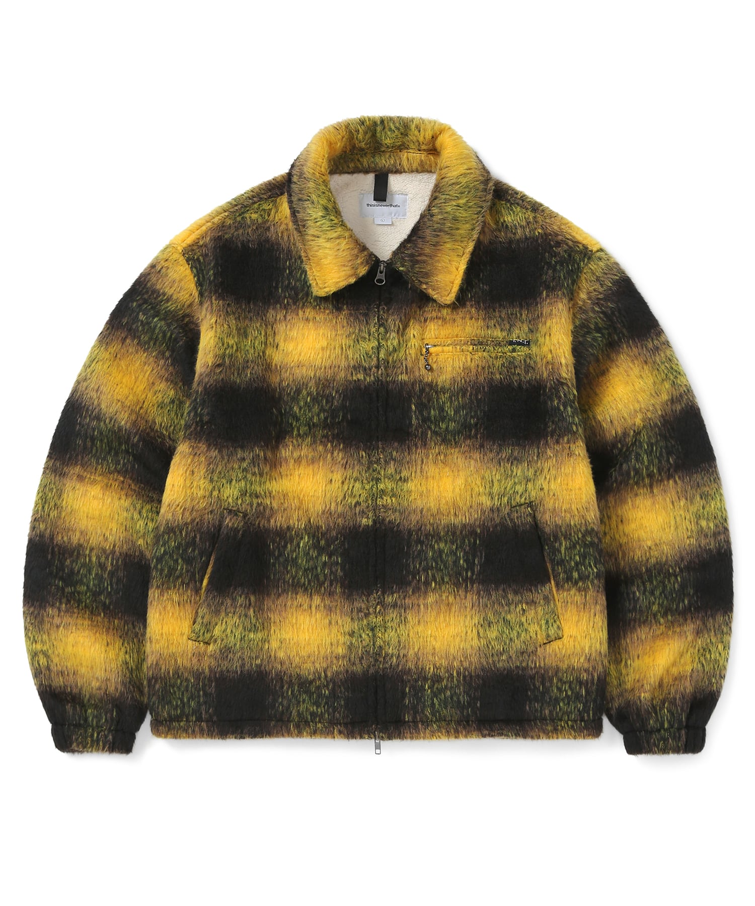 Thisisneverthat Brushed Check Jacket Yellow S