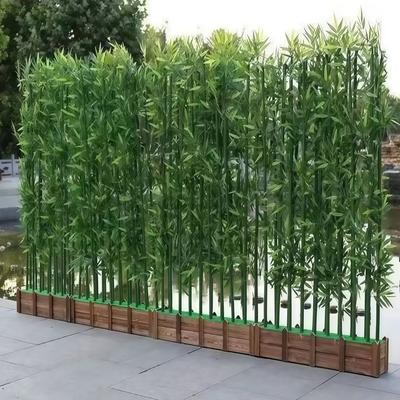 6pcs Simulation Bamboo Indoor Decoration Encrypted Plastic Fake Bamboo Partition Screen Outdoor Artificial Bamboo Simulation Plant Landscaping