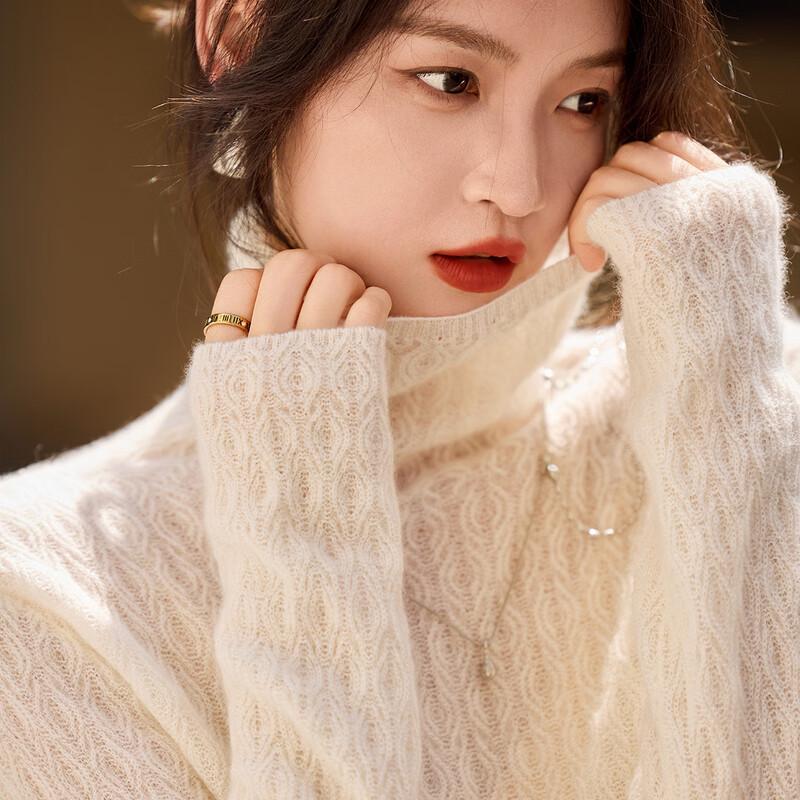 

Women s Turtleneck Slim-Fit Cashmere Sweater XL