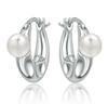 New 925 Silver Pearl Set Charms Ring Heart Earrings Beads Romantic Pendant Fit Bracelets Necklace Fine Jewelry Gift
