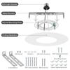 Downlight to Pendant Light Adapter Kit 5 - 7inch Recessed to Pendant Light Converter Kit with E26 Socket, Ceiling Light Accessories