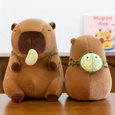 Creative Durian Capybara Plush Toy Stretched Kapibara Doll Holiday Gift