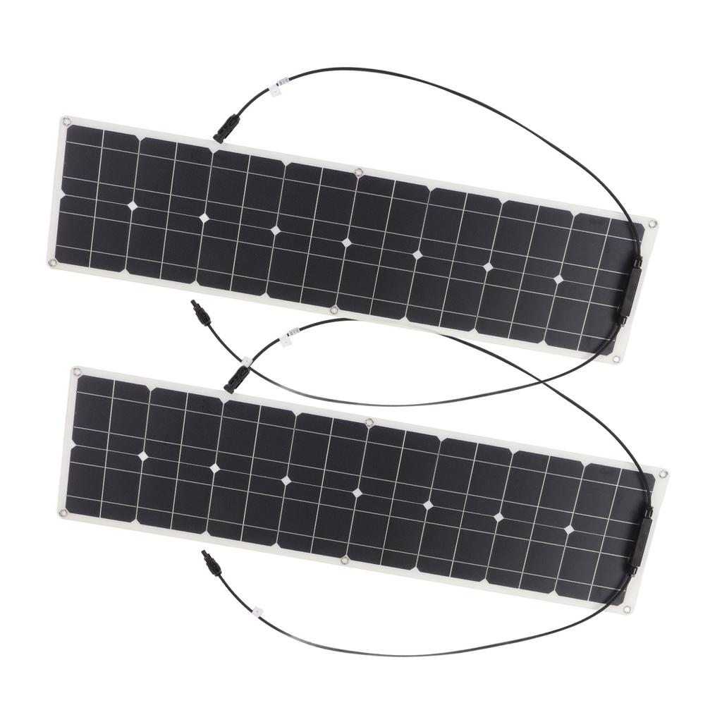 Flexible Solar Panel Set 100W Monocrystalline Silicon Solar Outdoor Equipment for RV Camping