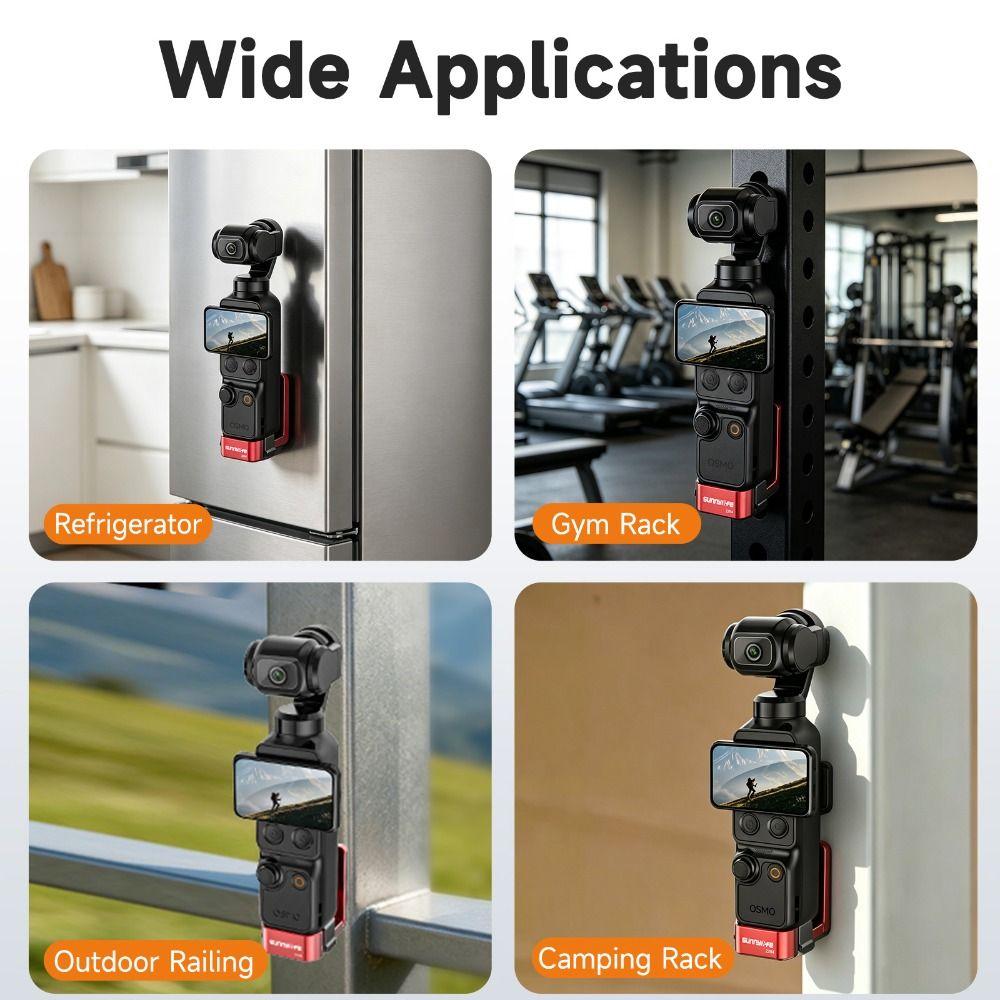Aluminum Alloy Magnetic Clip Mount Stand Bracket for DJI Osmo Pocket 4 3 Camera Accessories