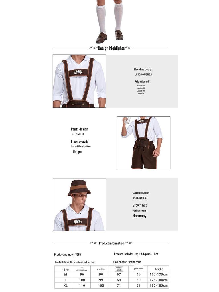 Oktoberfest Deutsche Herrenkostüme - Halloween- & Bühnenauftritt-Outfits