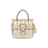 New Willis Calfskin Shoulder Bag, Crossbody Bag, Handbag Trumpets Women's Champagne Gold C6664-B4TFV