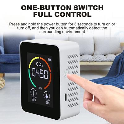 Tragbarer CO2-Detektor für den Innenbereich, multifunktionales Thermohygrometer, digitaler Heim-Luftdetektor, intelligent