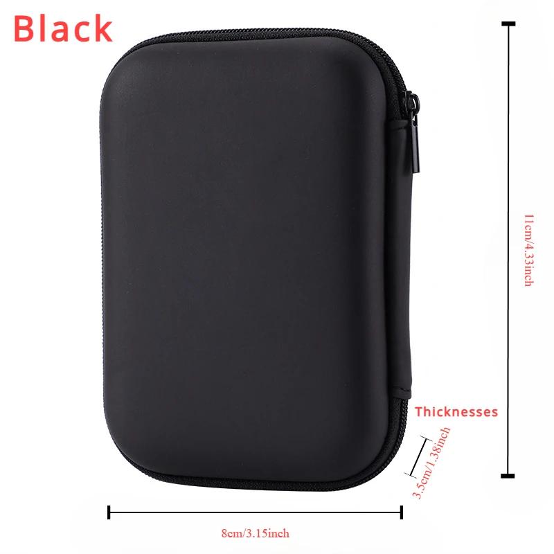 

1 Pc Portable Card Storage Bag,Data Cable Packing Cube,Waterproof Headphone Storage Bag,EVA Protective Case For Travel чорний