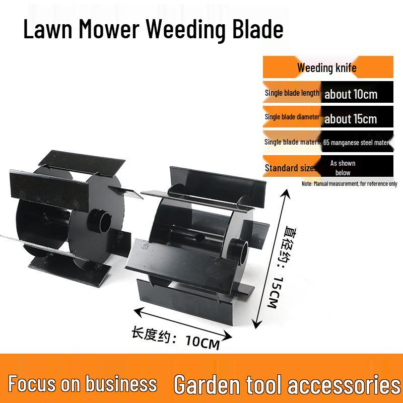 Atașament Multifuncțional de Dezburuienat cu Roată pentru Motocoasă pentru Cosit și Săpat