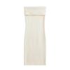 Mature Retro Fold-over Waist Knit Midi Skirt for Women - Slimming Hip-hugging Grey Skirt for Autumn/Winter