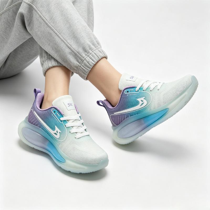 Zapatillas de Running para Mujer de Malla Degradada - Suela de Gelatina, Absorción de Impactos, Transpirables, Suela Blanda de Rebote, Estilo Casual de Moda