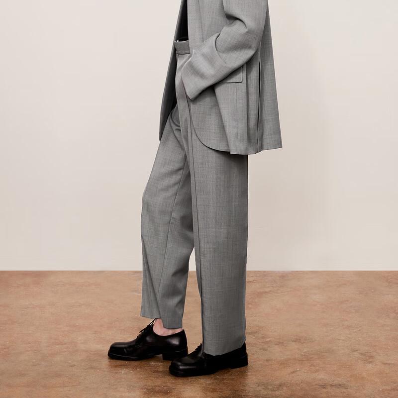 

LESS 2024 Autumn Casual Merino Wool Straight-Leg Trousers S