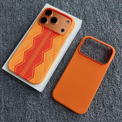 Motifs Ligne Fine Fibre de Carbone Pour Coque Magnétique Magsafe Pour iPhone 17 16 Plus 15 Pro Max 14 13 12 Bumper PC Sans Bordure