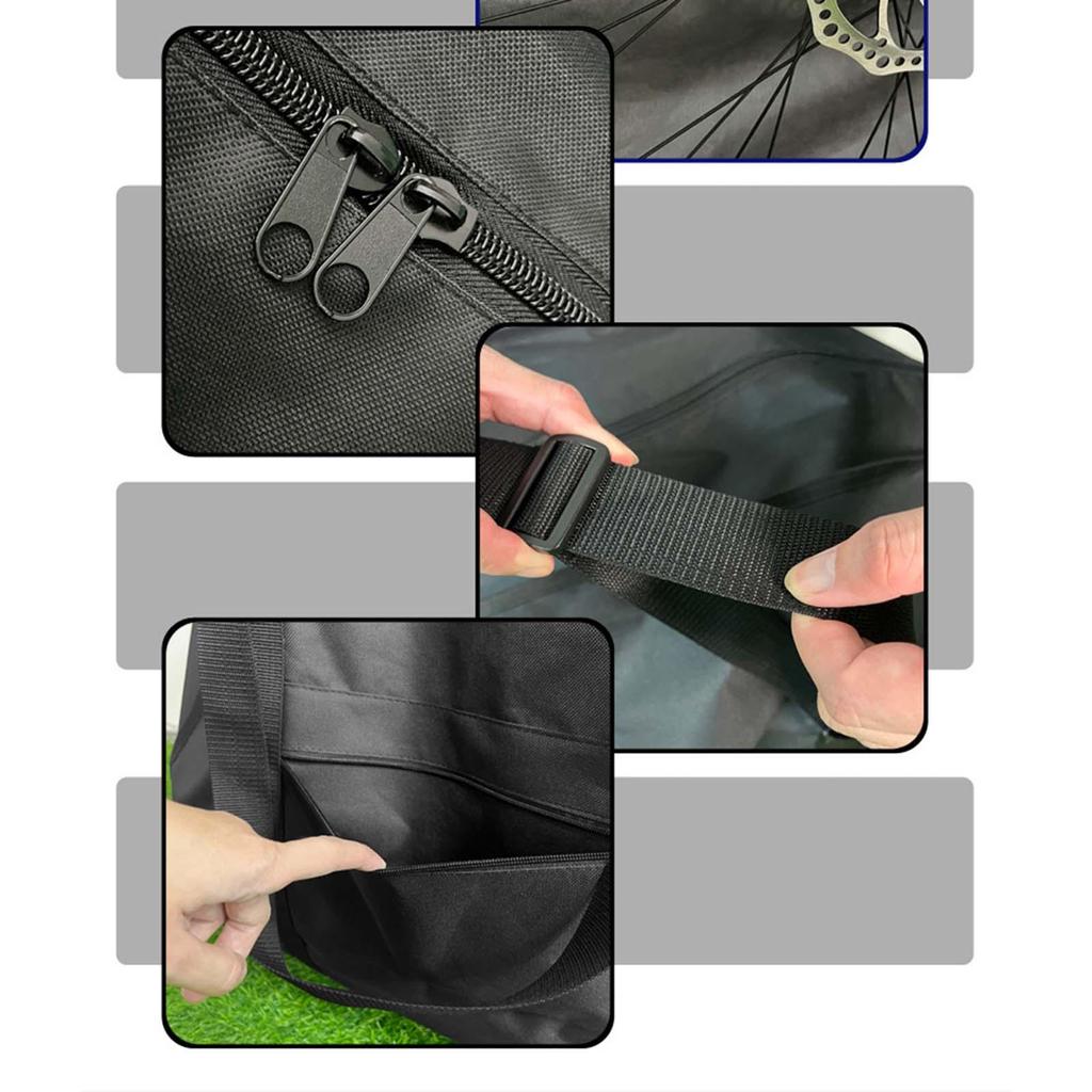 Foldable Bicycle Carrying Bag, Transport Case, Accessories, Collapsible