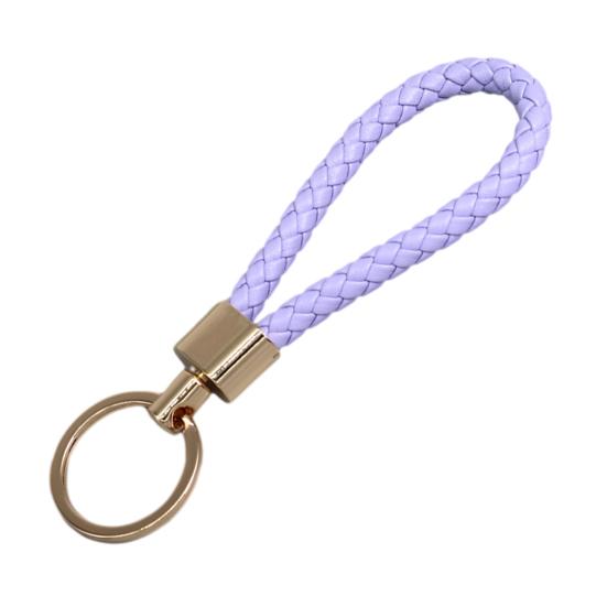Schlüsselanhänger Lanyard Geflochtenes Seil Kunstleder Angenehmer Griff Schlüsselanhänger Aufhängeseil mit Zinklegierung Schnalle Schlüsselring