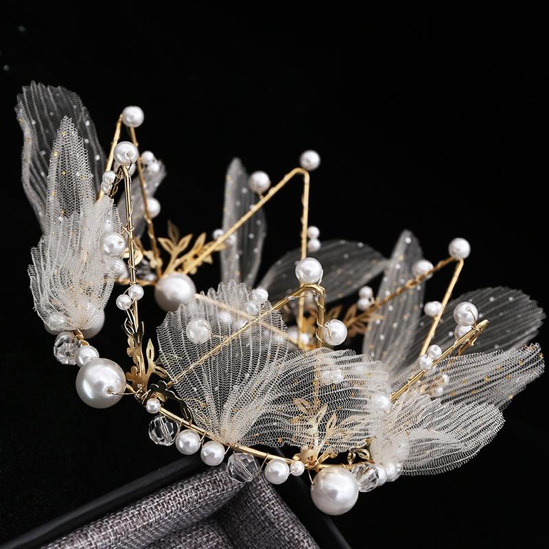 Original Valentine's Day Flower Bouquet Gauze Crown Birthday Cake Decoration Beautiful Party Dress Up Plug-in Gift LS