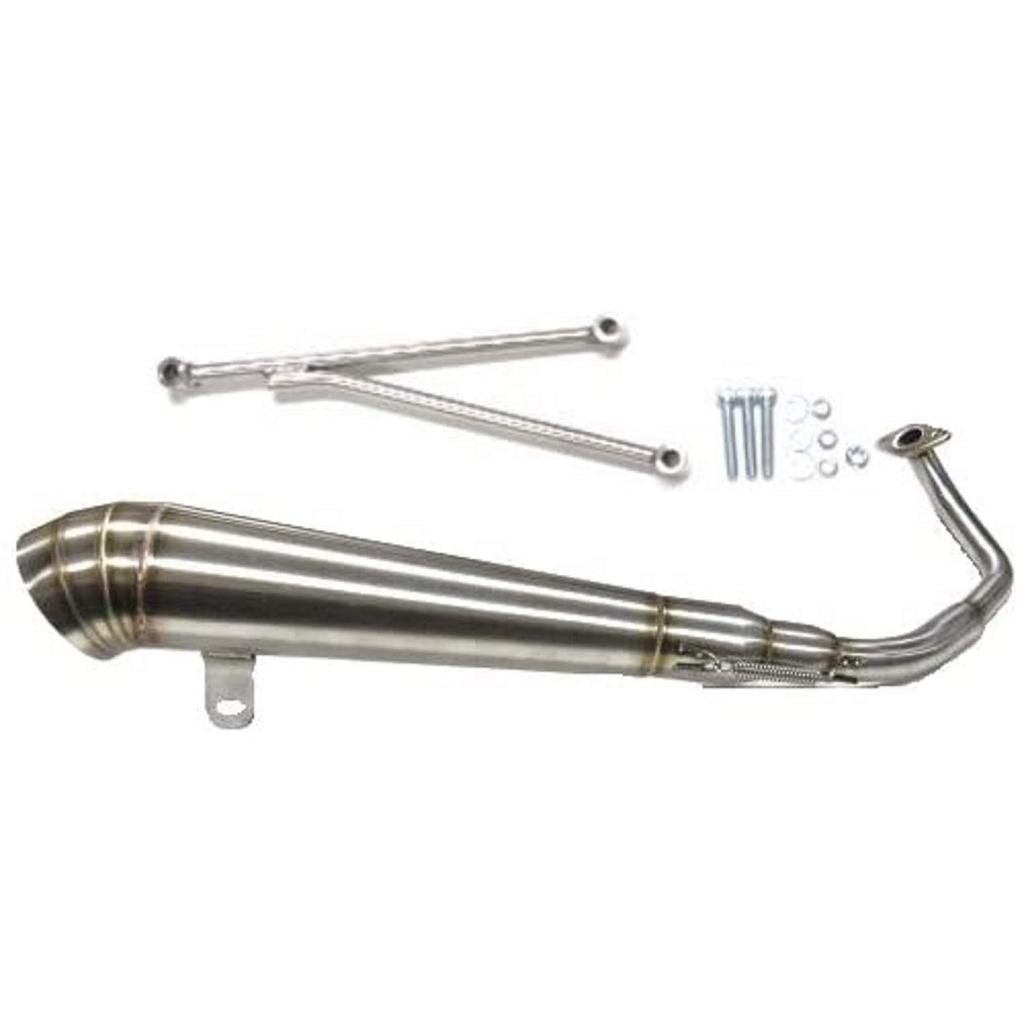 RinParts Breathing GP Racing 1103283 Stainless Steel Scooter Muffler for Zoomer