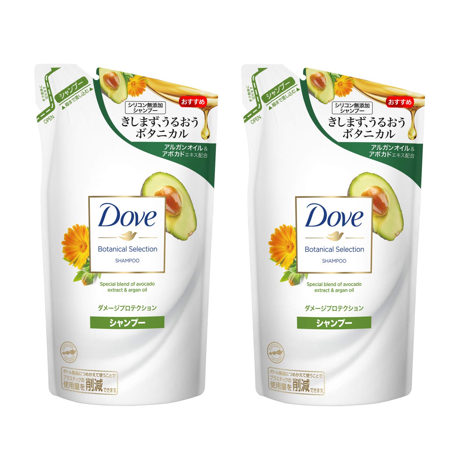 

Шампунь Dove Botanical Selection Защита от повреждений (Оптовая закупка) 2 запаски, 350 г x 2