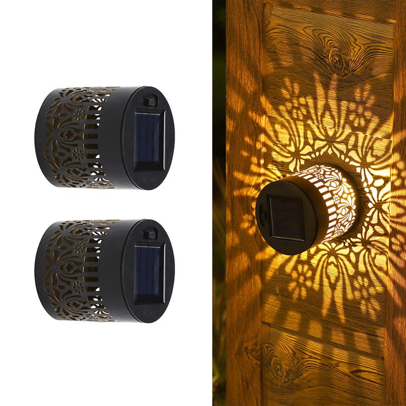 1/2/4PCS Solar-Powered peony Lantern Light Wall Lamp Outdoor Garden Patio Walkway Decorations Lighting for Garden Decor