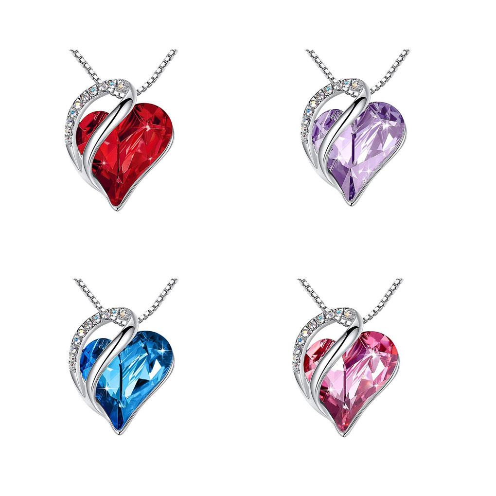 Women Heart Pendant Necklace Vintage Crystal Choker Costume Party Couple Neck Chain Jewelry Accessories Personalized Present