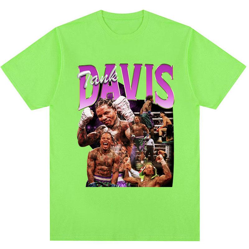Tank Gervonta Davis Retro Tshirt Harajuku Fashion Sport Boxing Short Sleeve Cozy Cotton Oversized T-Shirts Streetwear Fans Gifts