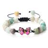 Adjustable Hand-Woven Bracelet with Butterfly Pendant for Women, Men's Gift, In Stock