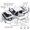 1:24 Santana Diecast-Spielzeugmodelle, Polizeiautos aus Metall, 6 Türen zum Öffnen, Sound, Licht, Rückziehmechanismus, Sammlerstücke, Kindergeschenke, Festtagsgeschenke