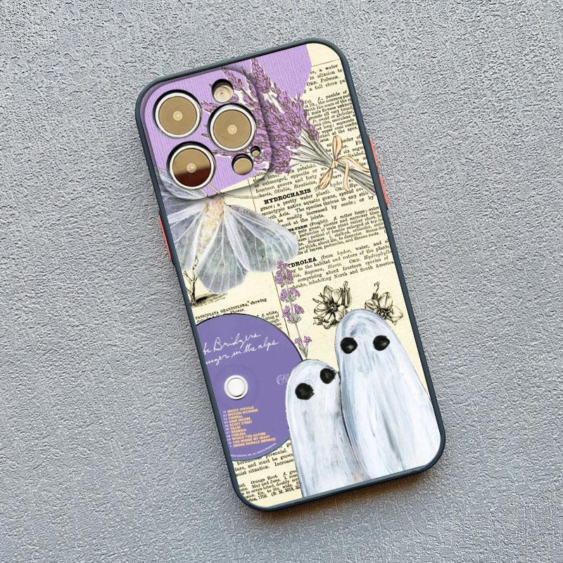Matte Phone Case For iPhone 17 16 11 13 12 14 15 Pro Max 12 Mini 16 15 Plus X XS XR Ghost Illustration 11 Silicone Back Covers
