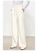 2025 Autumn/Winter Women's Elastic Waist Casual Wide-Leg Trousers: Slimming & Stylish