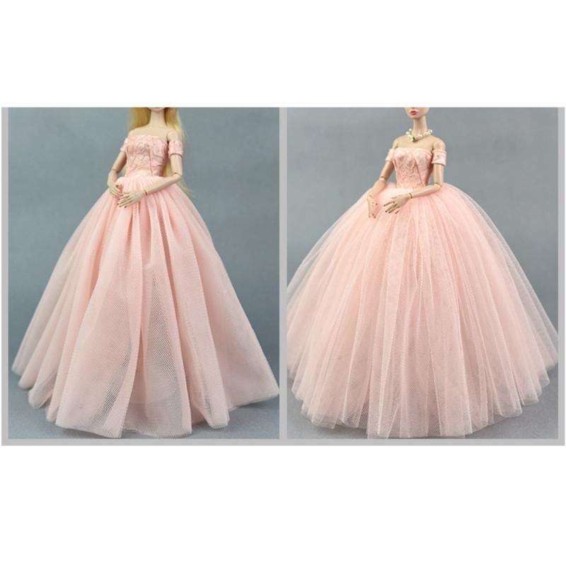 Robe bouffante élégante à manches pour poupées de 6 pouces Vêtements Robe de mariée avec coutures détaillées Pour exposition et collection