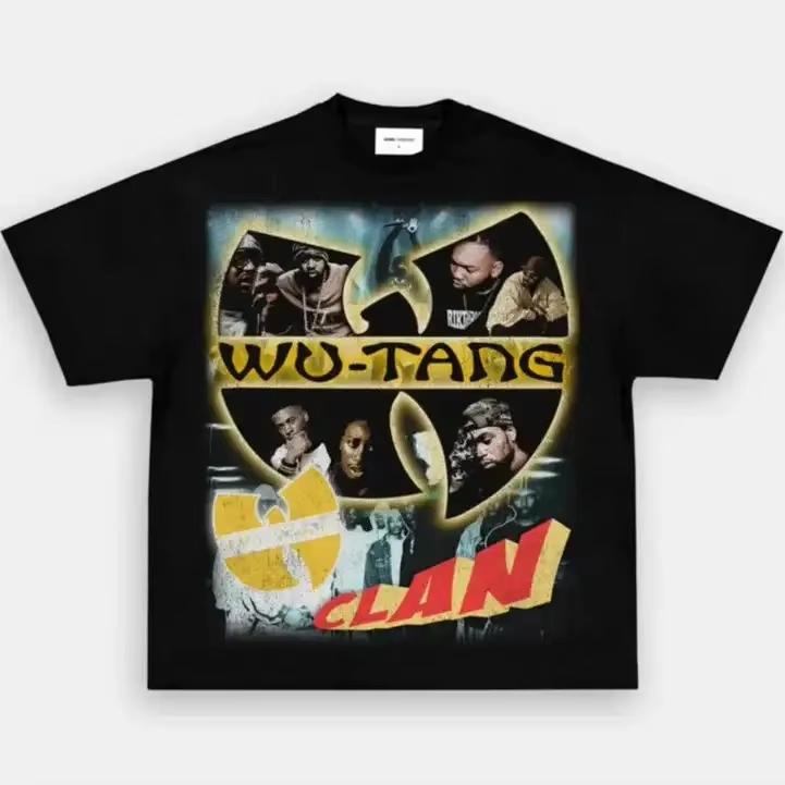 Wu-Tang Clan Print Street Hip Hop Oversized Y2K Unisex Short Sleeve Top Women And Men T-shirt