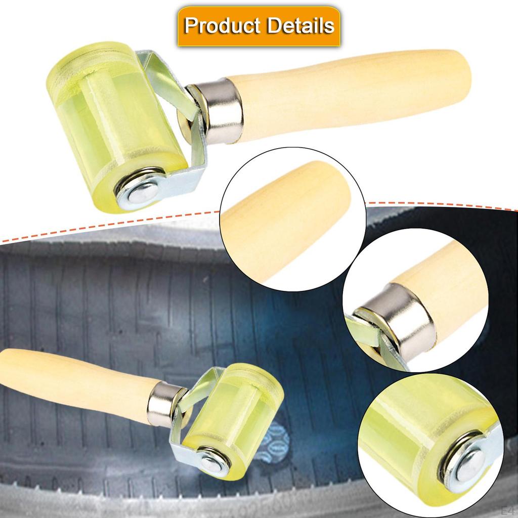 Car Sound Deadening Roller Application Rolling Wheel Maintenance Automotive Wood Handle Smoothing