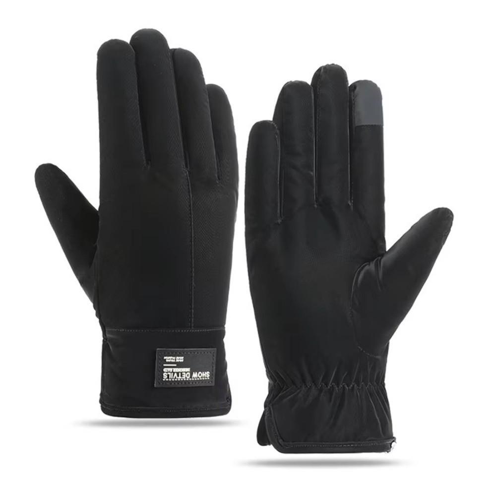 Fleece-lined Cycling Gloves Non-Slip Outdoor Sports Gloves Portable Full Finger Gloves