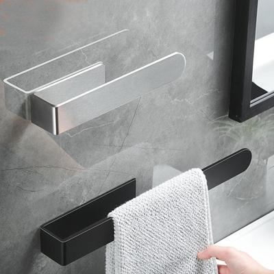 New Stainless Steel European Style Towel Rack with No Punching and No Trace Adhesive, Bathroom Hook Kitchen Adhesive Bracket