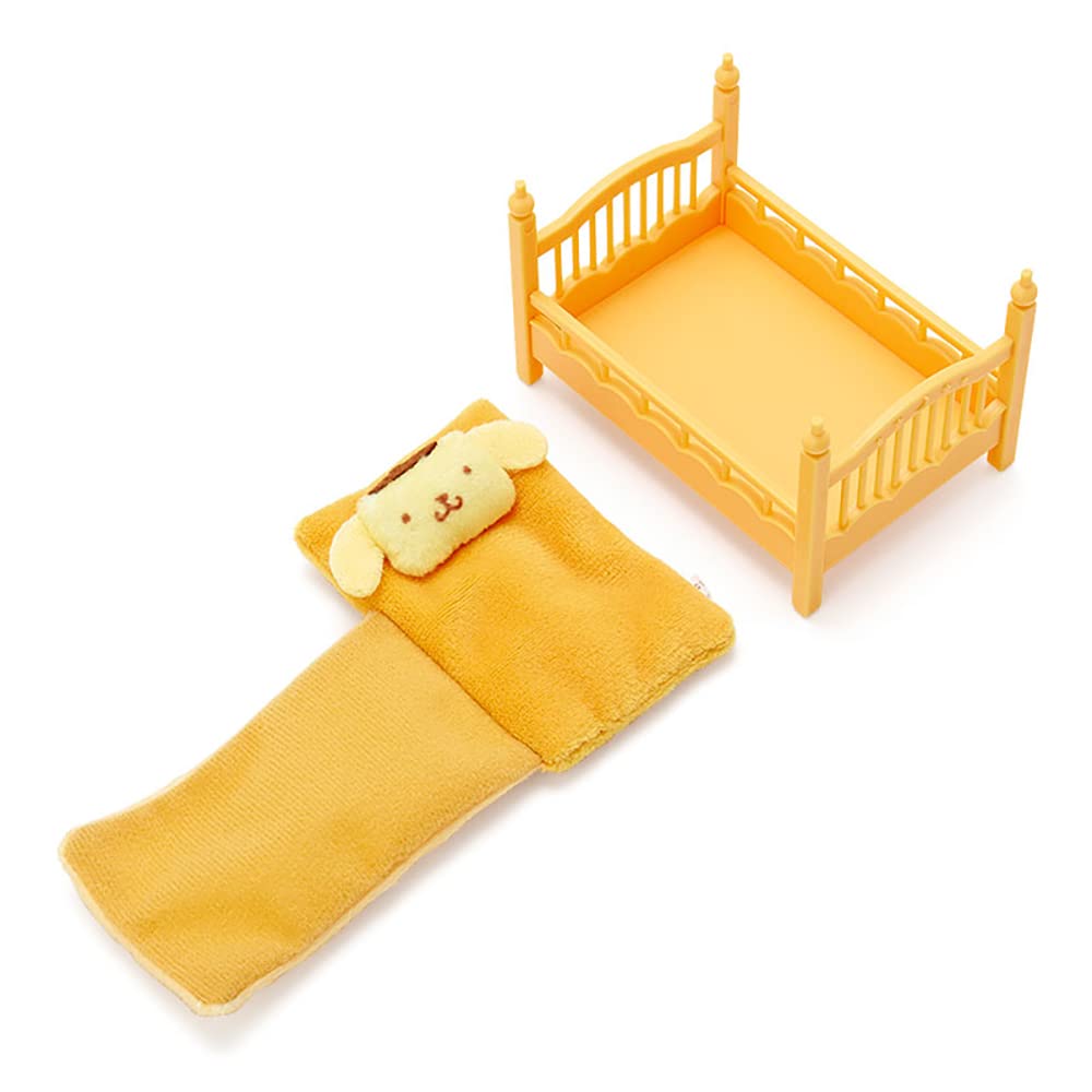 Sanrio Miniature Pom Pom POMPOMPURIN Miniature x 6 x 6 410551 Bed, Purin, Collection, Character, 9.5 cm,