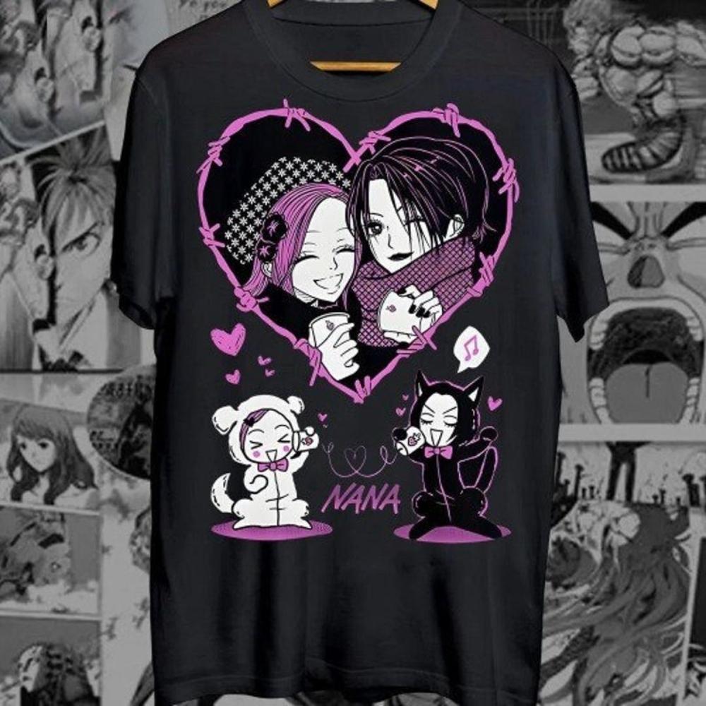 Nana Anime Graphic T Shirts Nana Anime Man Woman Shirt Nana Osaki Manga Japanese Harajuku Otaku Shortsleev Cotton Tops Tee S