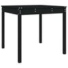 VidaXL Garden Table Black 82.5x82.5x76 Cm Solid Pine Wood 823966