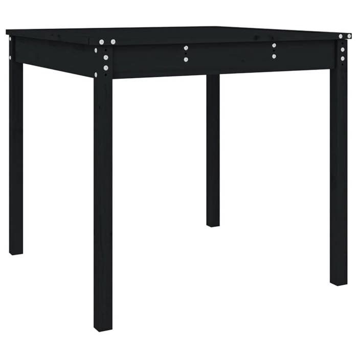 VidaXL Garden Table Black 82.5x82.5x76 Cm Solid Pine Wood 823966