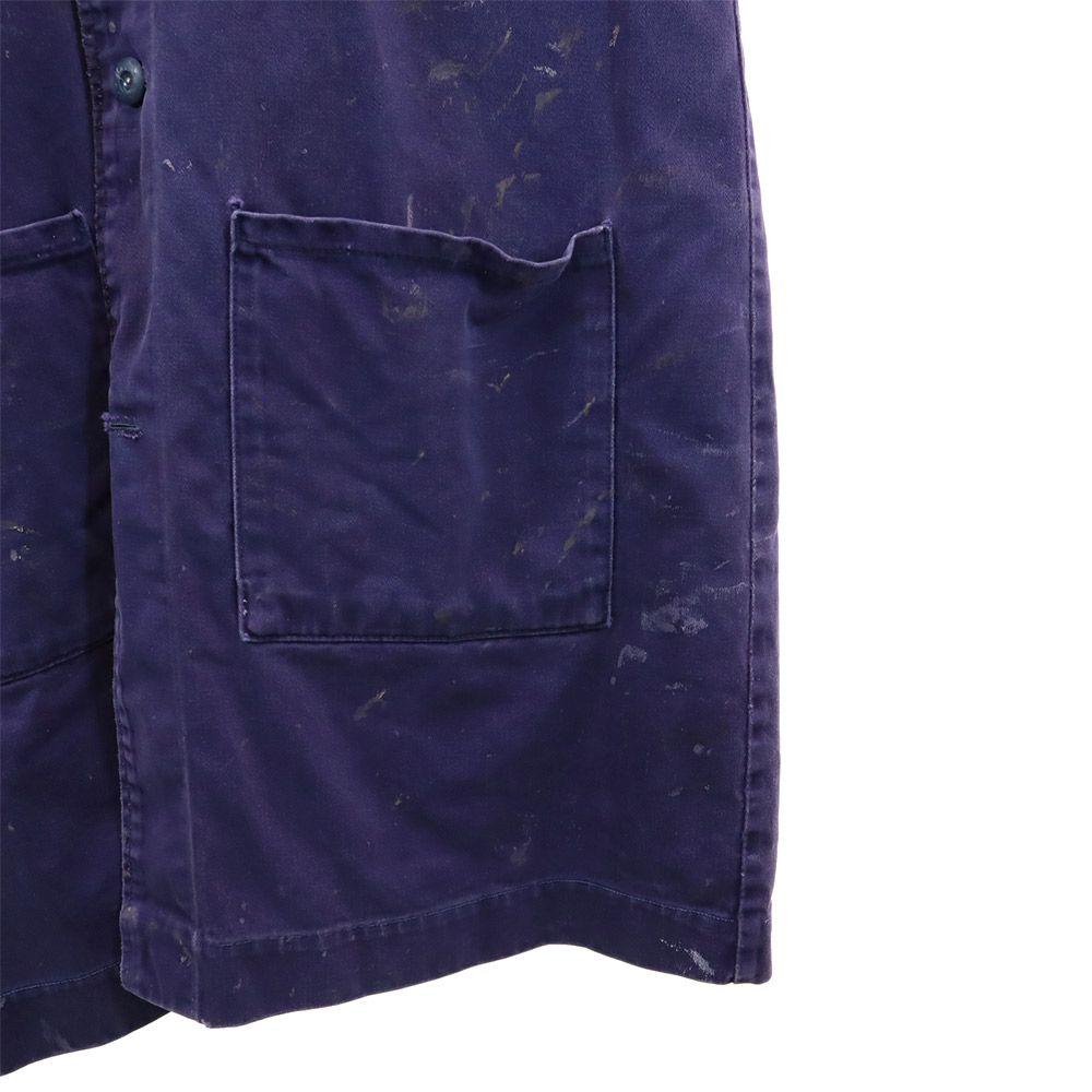 EURO WORK 80s Vintage Work Chester Coat L Navy Men's Used